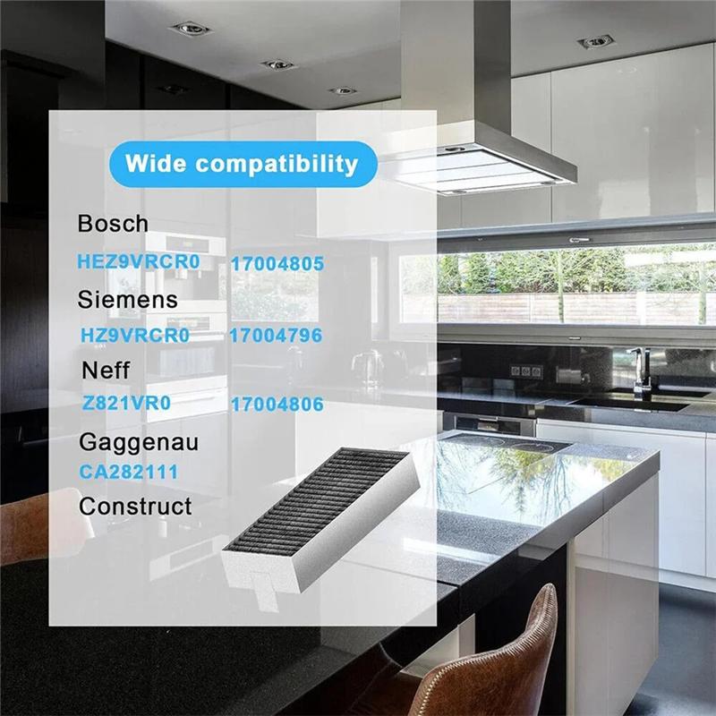 ABWR-Náhradní filtr pro recirkulaci čistého vzduchu Do digestoří Vhodné pro Siemens HZ9VRCR0 HEZ9VRUD0 17004796