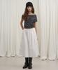 Marot Cotton String Midi Skirt_White