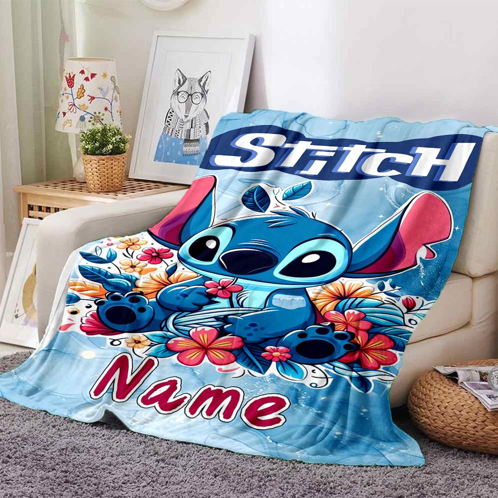 Custom Name Lilo Stitch Dreamscape blanket for Couch & Bed, Plush Cozy Fuzzy Blanket Super Soft & Warm Blankets for Fall and Winter. 0908408