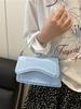 Retro Solid Color Crossbody Bag - Fashionable Simple Design, Commuting Shoulder Handbag, Small Square Shape
