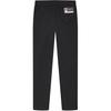 Fila Loose Fit Non-Stretch Zipper Design Mid-Rise Straight Leg Knit Sports Pants Men Pants Black F11M349807F-BK