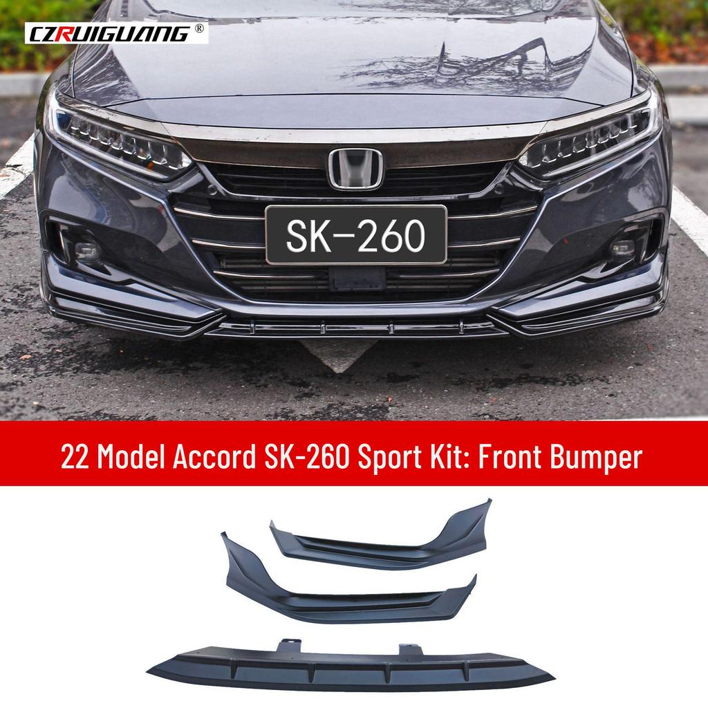 2022 Accord 10.5th Gen SK-260 Sport Kit: Front Lip, Rear Spoiler, Side Skirts, Bumper Corners