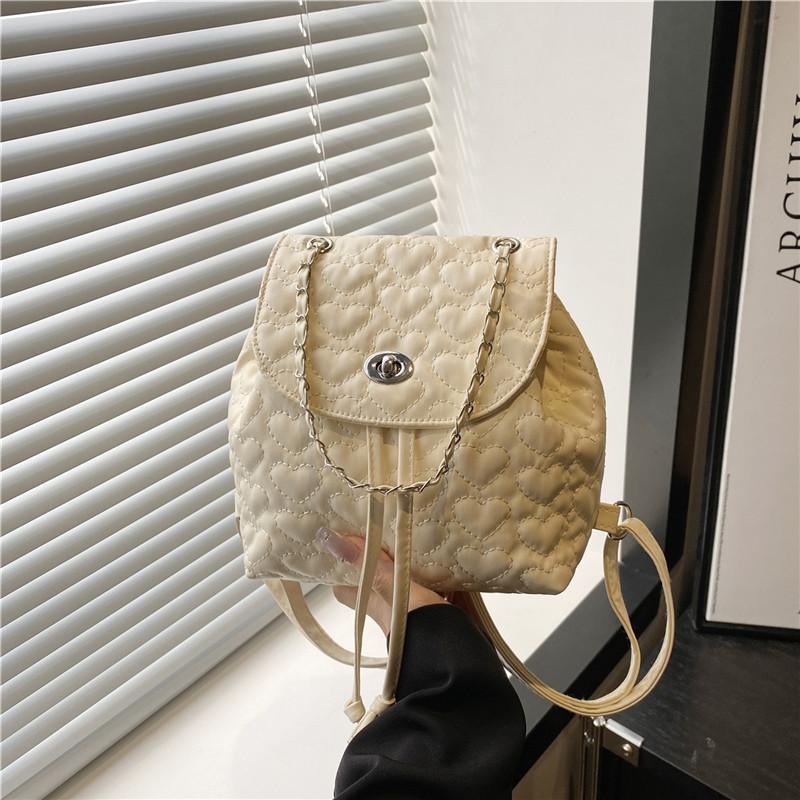 Frischer und schöner lässiger einfacher einfarbiger Rucksack vielseitige Studenten-Schultasche Pendel-Ausgeh-Rucksack Damen