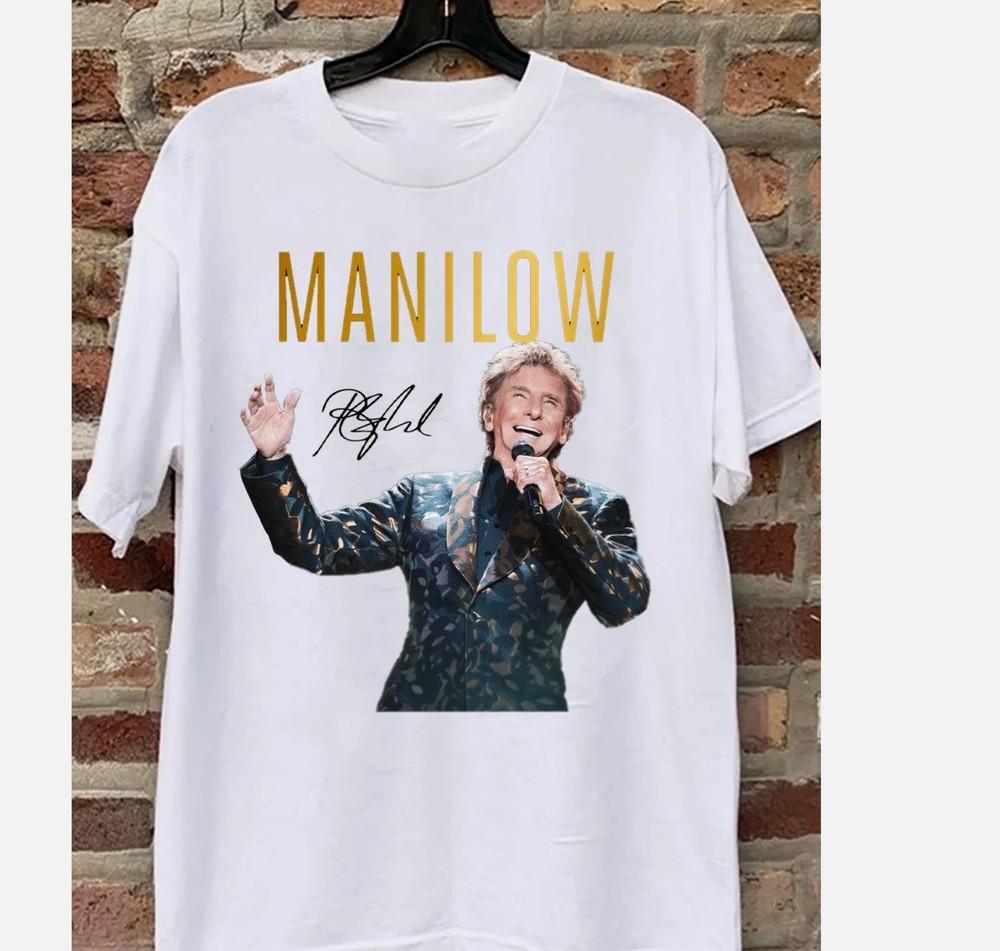 

NEW Barry Manilow Signature 2025 Gift For Fan White All Size Shirt Unisex T-Shirt XXXL