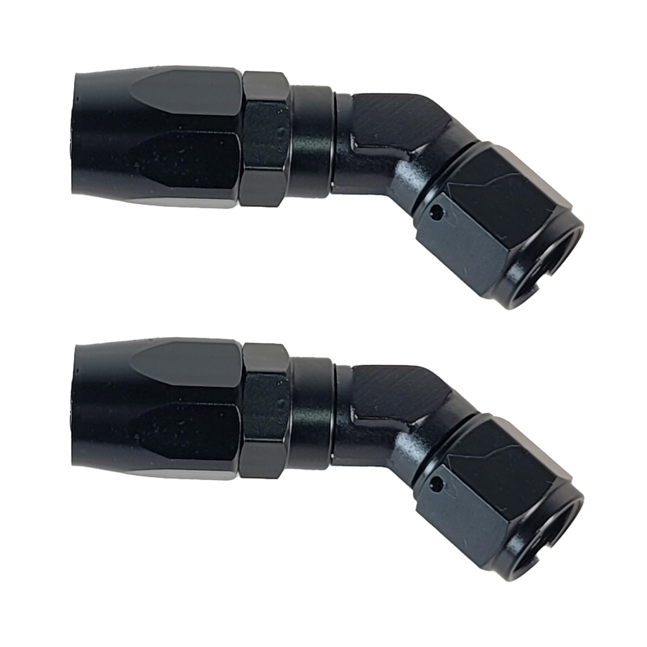 

Cooler Hose End Adapter, 45°, Set of 2, Aluminum Fittings, AN4, AN6, AN8,