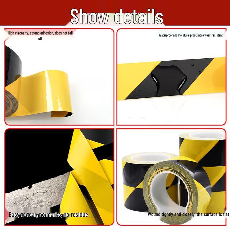 Thickened Off-White PVC Hazard Warning Tape