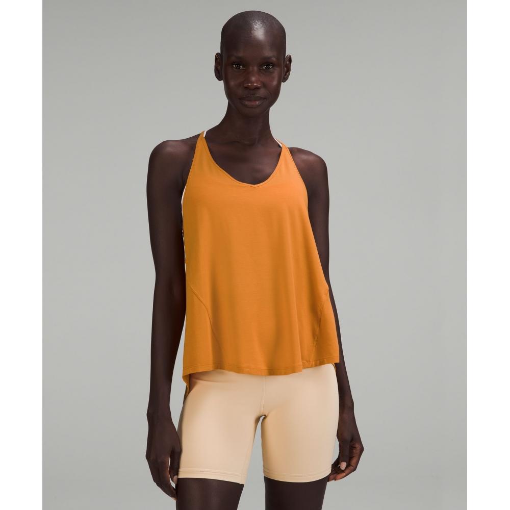 

Lululemon Modal Silk Yoga Tank Top Autumn Orange 2