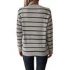 Gestreifter Pullover für Damen, Rundhalsausschnitt, lange Ärmel, Farbblock-Strickoberteile, lässiger Strickpullover, trendige Herbstkleidung