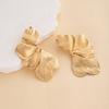 Exaggerated Design Irregular Pleated Petal Earrings Niche Personalized Flower Stud Earrings Retro Atmospheric Earrings