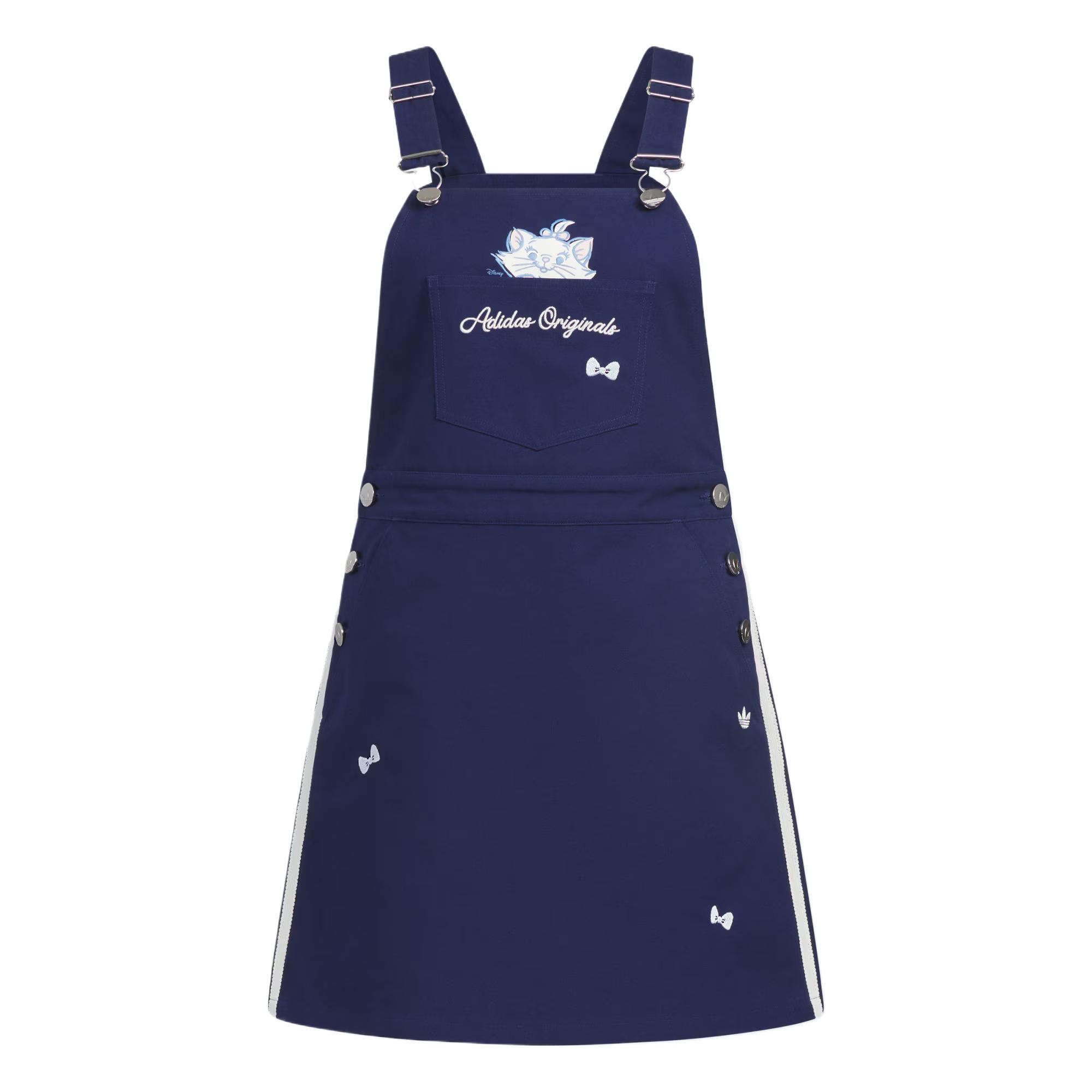 

Adidas Originals X Disney Dungaree Dress Marie Cat Comfortable Versatile Fashion Soft Solid Color Strap Dress Women Dresses Deep-Blue KC3105 M