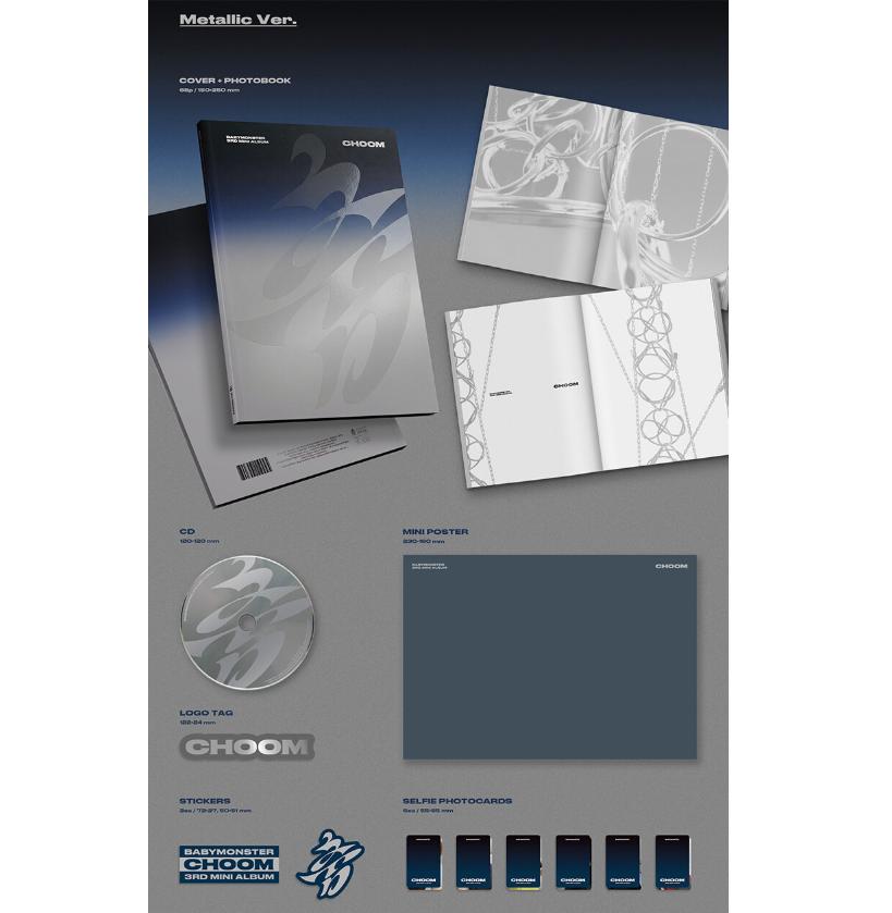 [pre-order] BABYMONSTER – 3rd Mini Album [CHOOM] (Crimson / Metallic / Prism Ver.) (3 Set / Version Option)