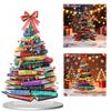 Acrylic Realistic Books Stack Ornaments for Christmas Tree 2D Flat Double-Sided Printed Book Stack Ornaments for Book Lovers