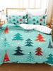 Merry Christmas Duvet Cover Christmas Graffiti Bedding Set Happy New Year Quilt Cover Holiday Gifts Bedroom Decoration