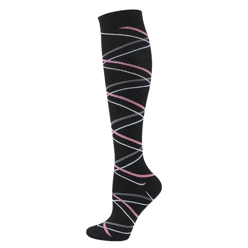 Neue Kompressionssocken für Leggings Atmungsaktiv Laufen Radfahren Druck Fußball Socke für Erwachsene Koreanische Edition Netzwerk-Drucksocken