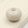 Retro European Style Cabinet Handle Wardrobe Ceramic Drawer Knobs Door Handle Circular Cupboard Pulls Floral Furniture Hardware