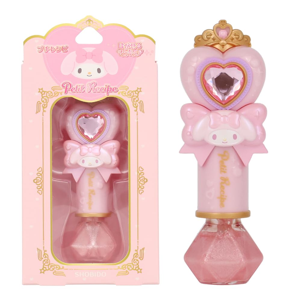 Shobido Petit Recipe x Персонажи Sanrio Снимающийся лак для ногтей, Косметика Sanrio, Лак для ногтей, Shobido (Моя МелодиРозовый)