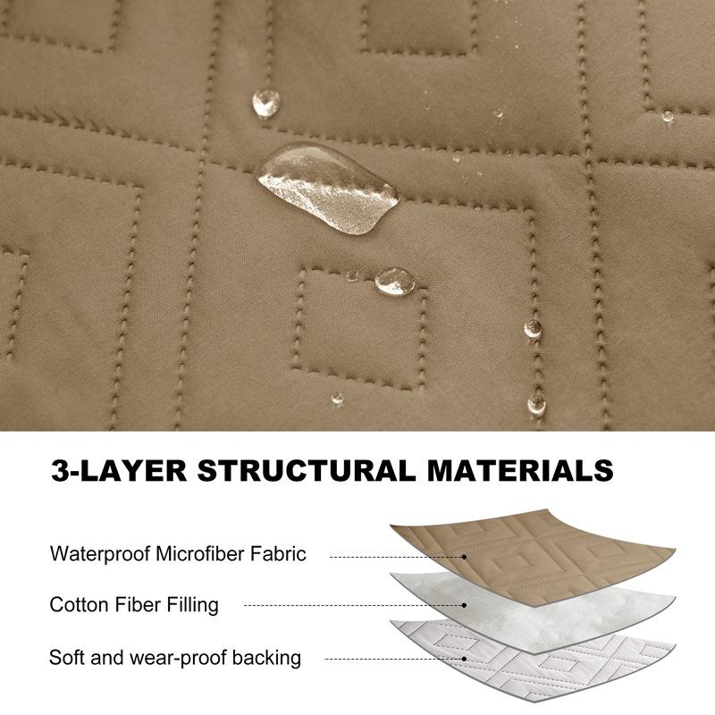 1 Seater Recliner Sofa Cover Anti-Slip Lounge Chair Cover Dog Pets Kid Dustproof Quilted Single Armchair Slipcover Hotel Home