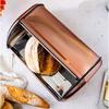 Large Steel Bread Bin 44cm Matte Rose Gold KINGHOFF KH-1870