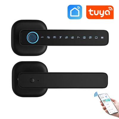 Tuya Oder SmartLife APP Intelligentes Fingerabdruck-Passwort RFID IC-Karte Einzelriegel Schloss Riegel Für Innenbereich Zuhause Holztür Metalltür