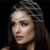 1 Pieza Cadena para la Cabeza de Boda Joyería Malla Hueca Tocado para Mujeres Diadema de Lujo Gorro Sombrero Accesorios para el Cabello