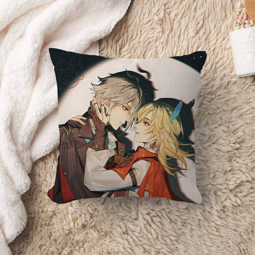 Genshin Impact Kaveh Alhaitham Pillow Cover Design cushion Cover decor Holiday Decorati