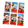 6pcs Chinese Style New Year Panda Red Envelopes Traditional Lucky Money Packets  Bonus