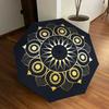 1pc Golden Mandala Pattern Design Umbrella with Plastic Handle,Suitable for All Seasons Home Travel Outdoor UmbrellaDD1700