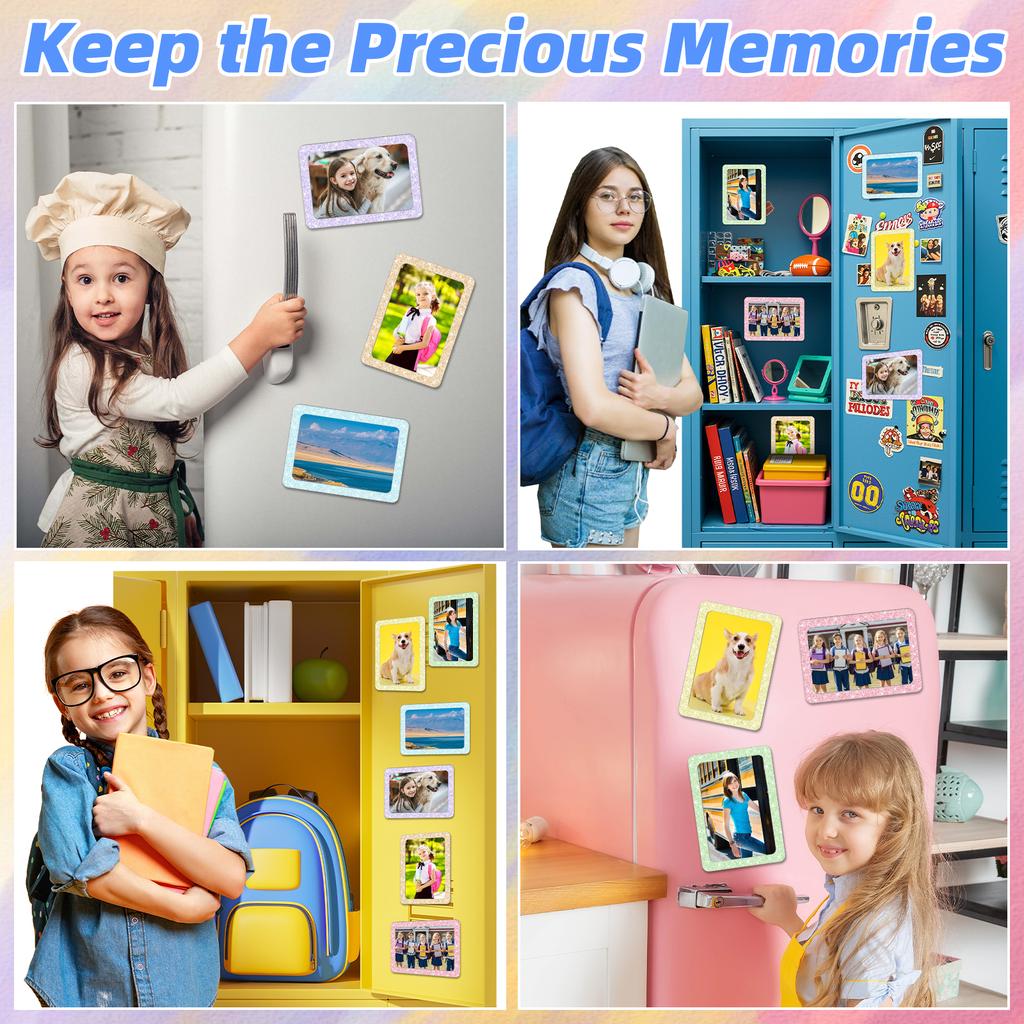 12 Pcs Magnetic Picture Frames For Locker 5 X 7 Magnetic Picture Frames For Refrigerator Magnet Photo Frame For Fridge Holds Magn
