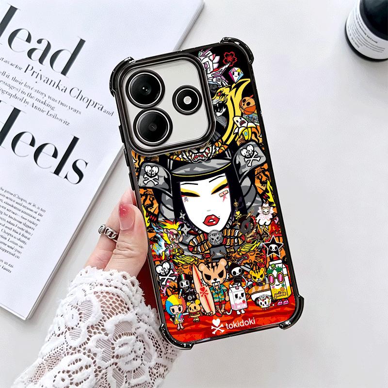 Japan T-Tokidokis Art Soft Phone Case For Xiaomi Redmi Note 14 15 Pro Plus 13 12 11S 11T 5G 10 9S 9 Plating Anti-Fall Fundas