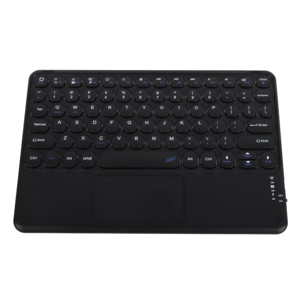 Wireless Keyboard 10in Round Keycap Touchpad Function Portable Widening Enlarging Waterproof Dustproof Laptop Keyboard