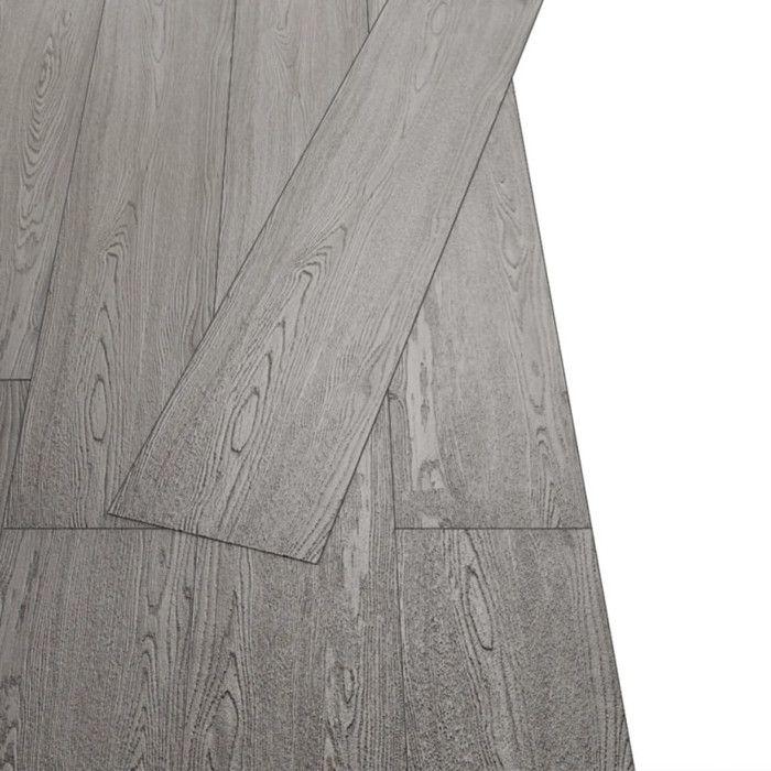 VidaXL Dalles de plancher PVC autoadhésif 5,02 m² 2 mm gris foncé 245176