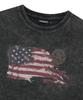 MAHAGRID Washed Flag Crop Tee Black(Mg2Gmft541A)