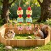 Cockatiel Chewing Toy Parrot Beak Grinding Stone, Bird Chew with Bell And Colorful Beads, Enrichment Toy, Cage Accessory for Budgies Cockatiels Small