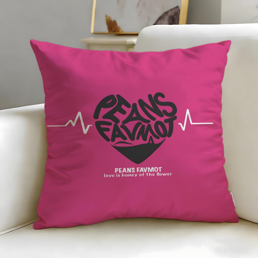 classic theme love letters Cushion Cover Soft & Easy-Wash Pillow Case – Versatile for Couch, Bed, Travel and Office