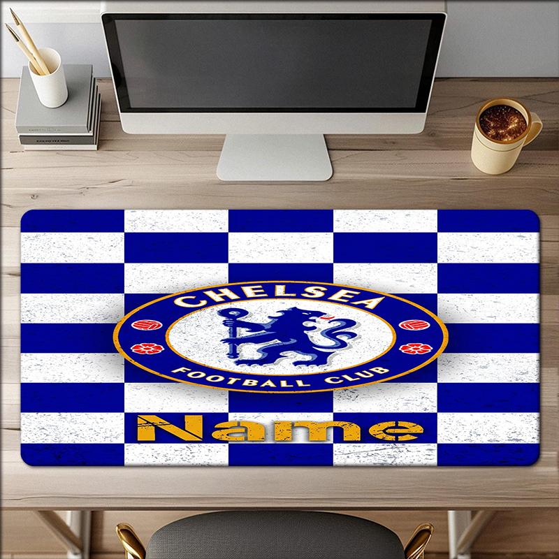 Custom Name Chelsea Football Club Theme Mouse Pad Non Slip Rubber Base Multifunctional Office Home Decor Perfect For Workspace Personalization