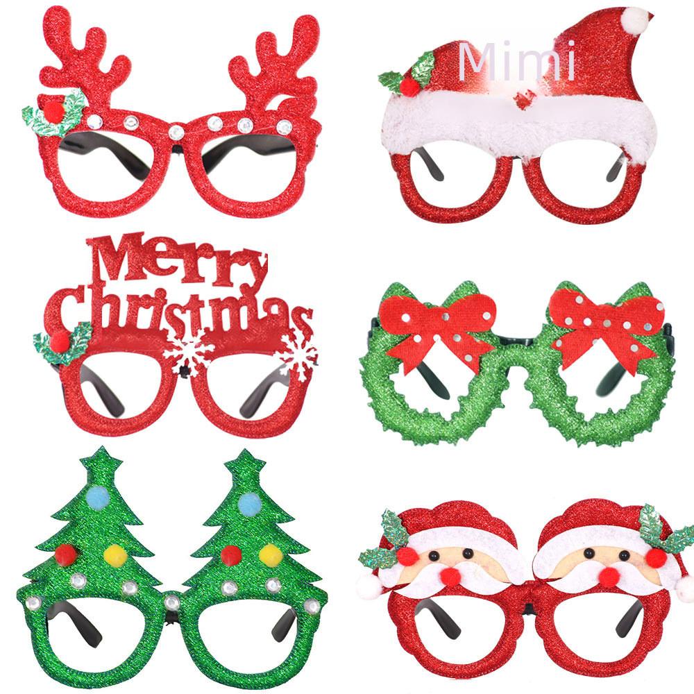 Handmade Plastic Colorful Christmas Glasses Perfect For Kids Featuring Cheerful Santa And Designs Reindeer