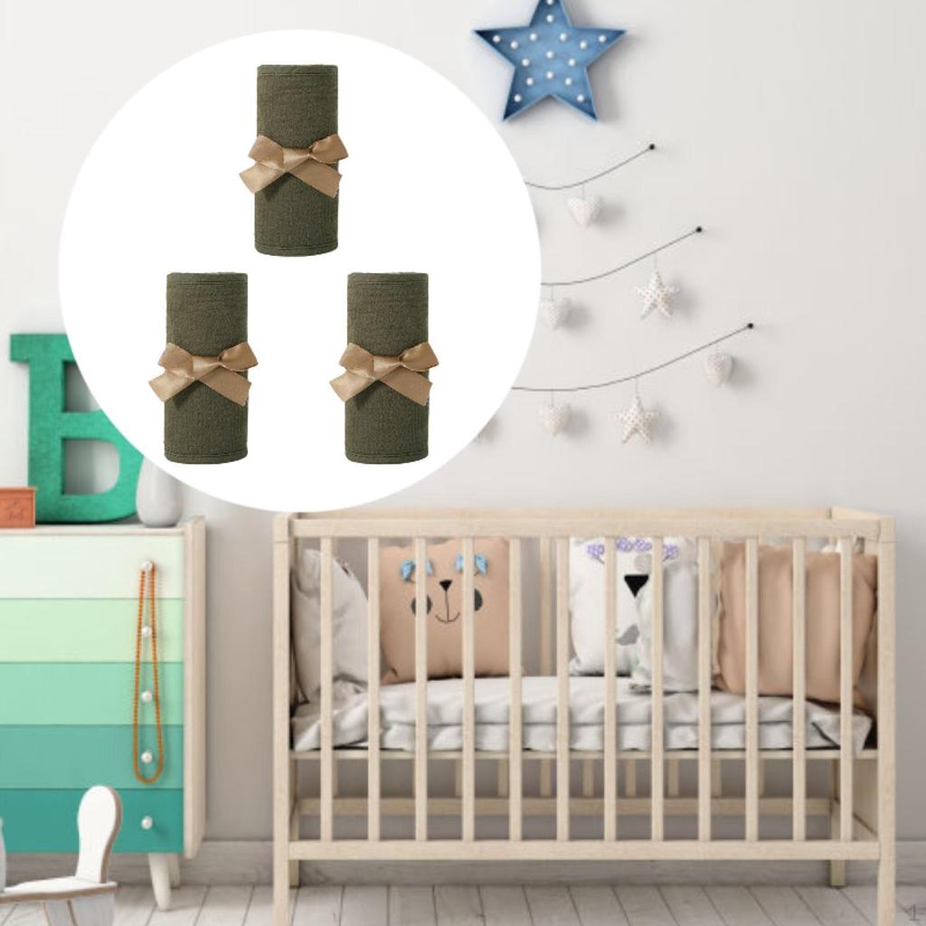 4Pcs Baby Bettgitter Abdeckungen Krippe für Kleinkinder Säuglinge Neugeborene Grün