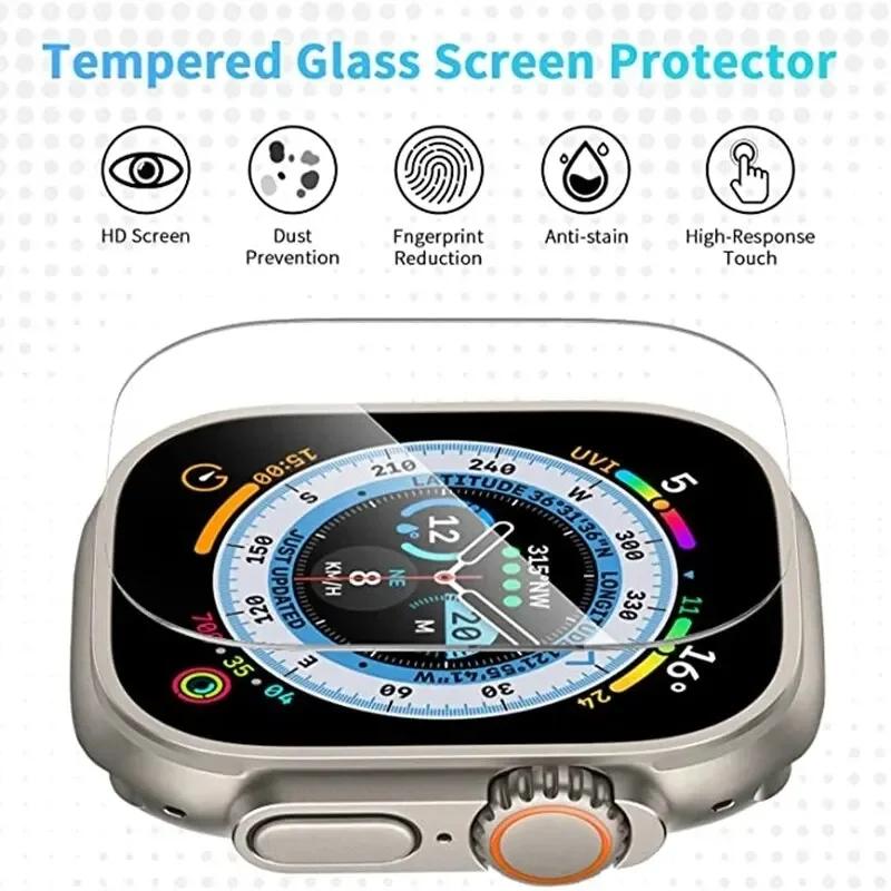 Tempered Glass For Apple Watch Ultra 2 49mm Anti-Scratch Screen Protector for iWatch Ultra Seconds installation Protective Film