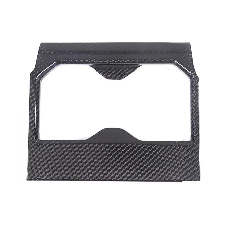 For 2022-2023 Toyota Tundra Real Carbon Fiber Car Interior Accessory Center Console Cup Holder Panel Decorative Cover Original Car Size