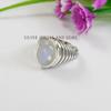 Natural Moonstone Ring, 925 Sterling Silver Unisex Ring, Oval Gemstone Ring, Wedding Gift, Handmade Ring for Her