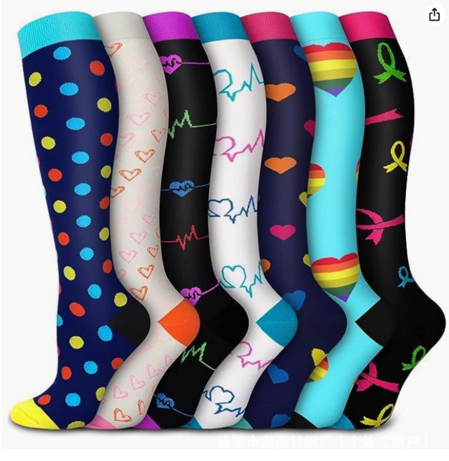 Cross-border Over-the-Knee Compression Yoga & Sport Socks Set