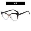 Stylish Color-Block Cat-Eye Frames Anti-Blue Light Non-Prescription Glasses Classic Cycling and Driving Eyewear for Women