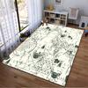 Occult Symbols and Skulls Pattern Rug Non-slip rug suitable for living room and bedroom sofas