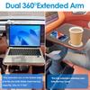 Car Tray& Car Desk for Laptop,Dual 360 Anti Slip Leather Surface, Food Tray,Cup Holder Table For Tesla Model Y/3/S, Ford F150