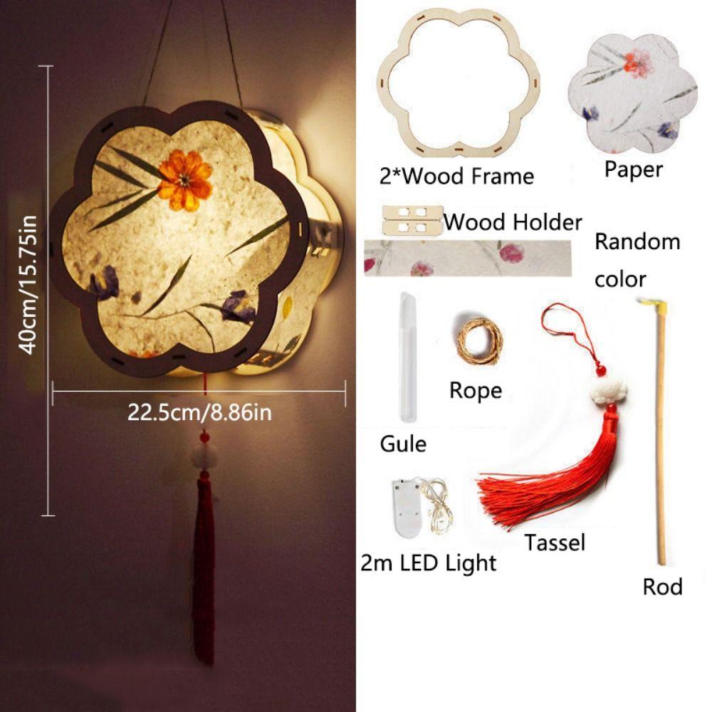 LED Light Mid-Autumn Festival Lantern Creative Art Lantern Portable Handmade Hanging Lamp  Festival