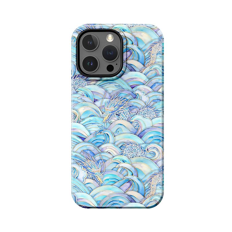 

Sublimation Coated Glossy Phone Case Hard Plastic +TPU Soft TPU Shell Dragon Wave Patterned Full Protective Back Cover for iPhone Samsung iPhone 7 / iPhone 8