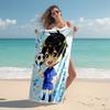1pc Soccer Player Illustration Cartoon Quick Dry Microfiber Bath Towel for Swimming Surfing Camping Unisex Holiday. SJT7201137