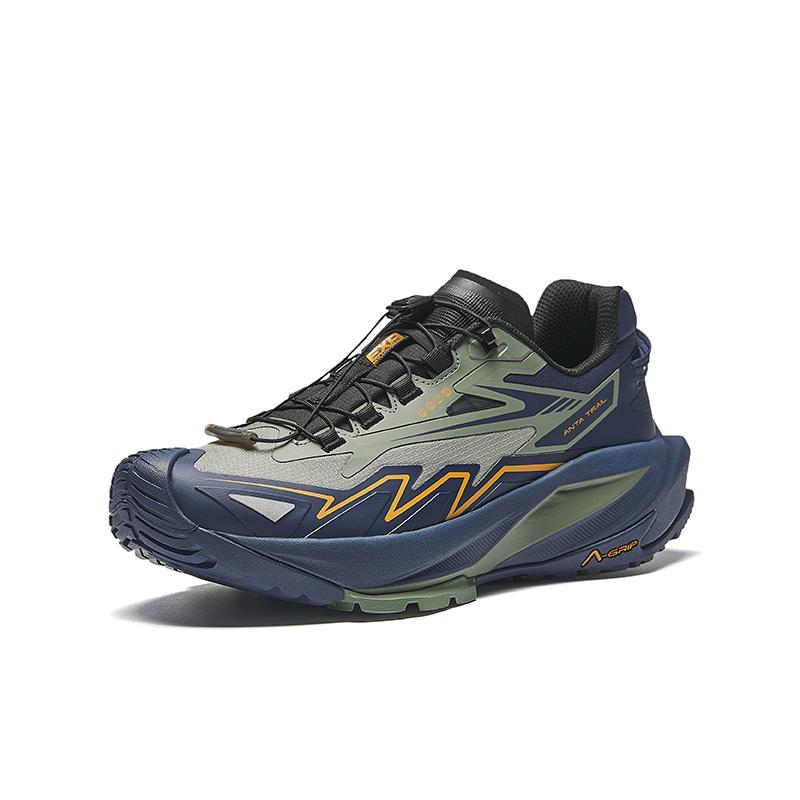 Anta Tracking Cushioning, Wear Resistant Low Top Running Shoes Men's Ink Blue Sneakers
