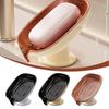 Durable Plastic Suction Cup Soap Dish With Drain Water Multifunctional Soap Holder Drain Soap Box Bathroom Supplies