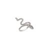 Silver Color Snake Ring Fashion Women Shinning Zircon Open Adjustable Animal Rings Girls Daily Party Jewelry Accessories Gifts
